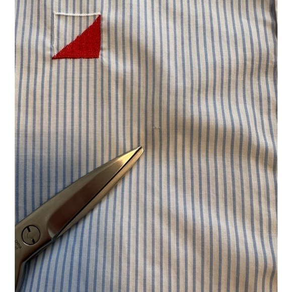 Alia Sport Nautical Boats & Stripes Vintage Button Down Blouse - Size Medium - Picture 8 of 9